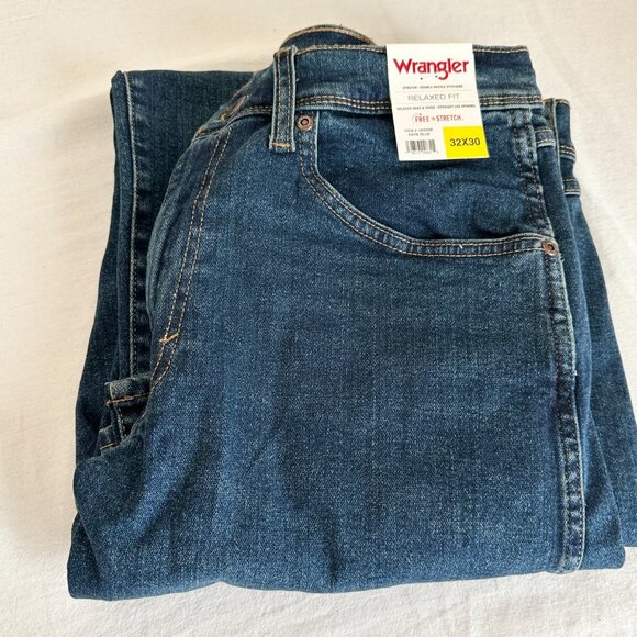Wrangler Men's Jeans Size 32X30 Blue Free To Stretch Relax Fit Casual Denim NEW - Picture 13 of 13